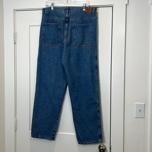 BDG Louis 2 Blue Straight Jeans with Creative Two-Tone Design size 32x32. - Picture 8 of 12